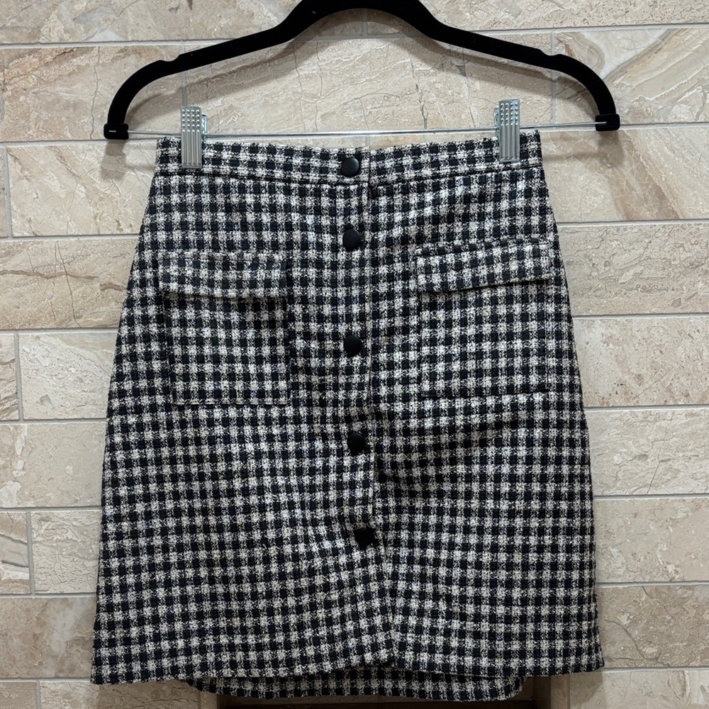 H&M Checkered Pencil Skirt Size 2